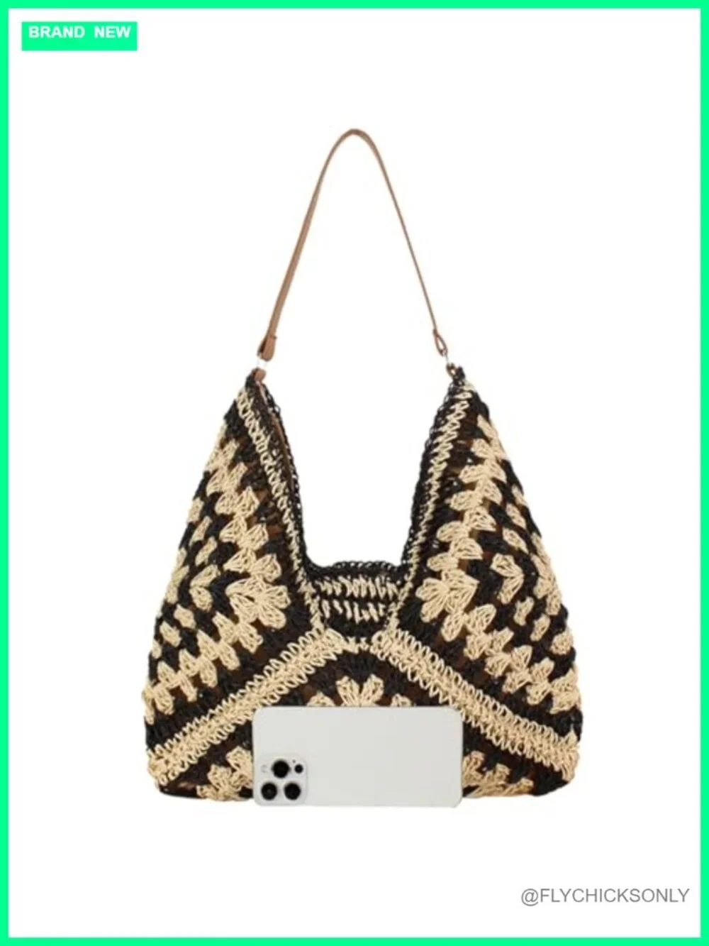 Straw Hobo Bag Woven Beach Purse Large Summer Tote with Lining